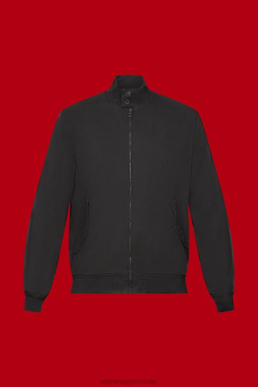 Esprit bomber dzseki állógallérral férfiak fekete dzsekik F8HN8713