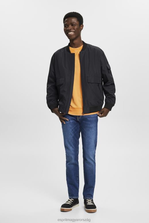 Esprit bomber stílusú kabát férfiak fekete dzsekik F8HN8766
