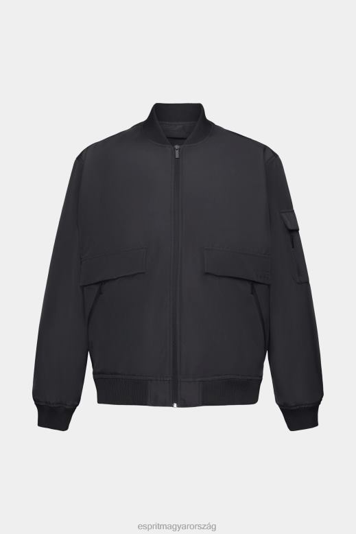 Esprit bomber stílusú kabát férfiak fekete dzsekik F8HN8766