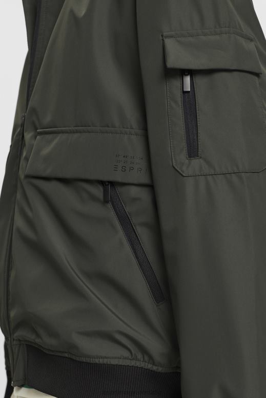 Esprit bomber stílusú kabát férfiak sötét khaki dzsekik F8HN8767