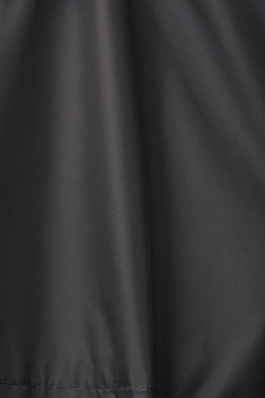 Esprit könnyű esőkabát kapucnival férfiak fekete dzsekik F8HN8764