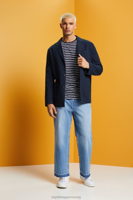 Esprit pamut twill blézer kabát férfiak haditengerészet dzsekik F8HN8621