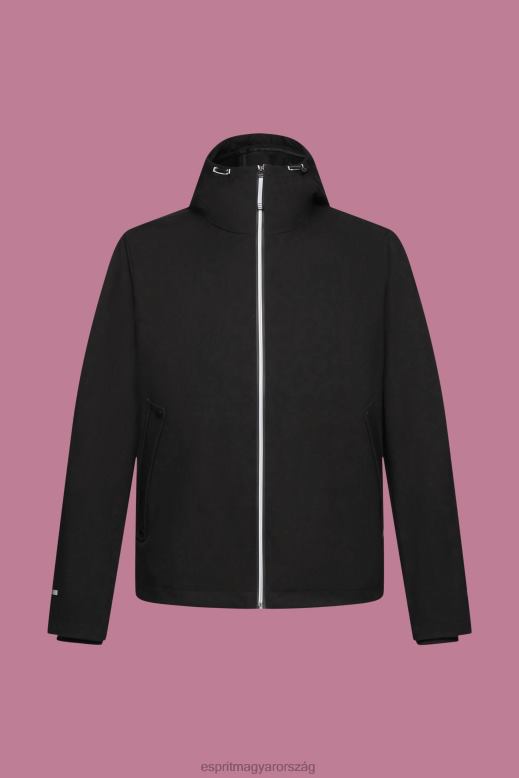 Esprit softshell kabát kapucnival férfiak fekete dzsekik F8HN8728
