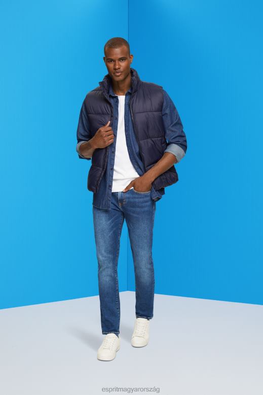 Esprit slim fit farmer, dual max férfiak kék közepes mosás farmer F8HN8829