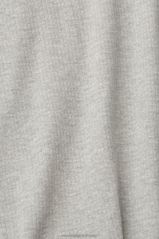 Esprit bordázott hosszú ujjú felső férfiak világos szürke hosszú ujj F8HN8817