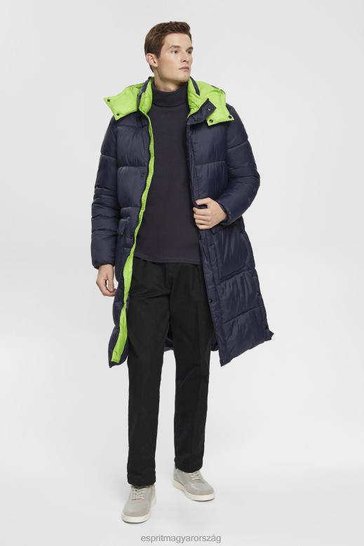 Esprit hosszú ujjú gofri felső, 100% pamut férfiak haditengerészet hosszú ujj F8HN8695