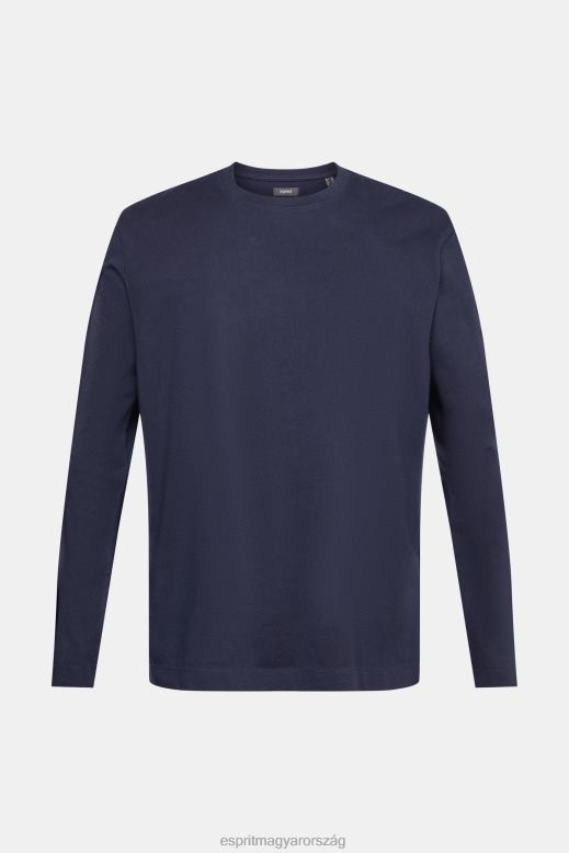 Esprit jersey hosszú ujjú felső férfiak haditengerészet hosszú ujj F8HN8948