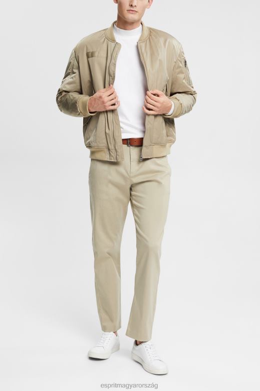 Esprit álló galléros hosszú ujjú felső férfiak fehér hosszú ujj F8HN8943