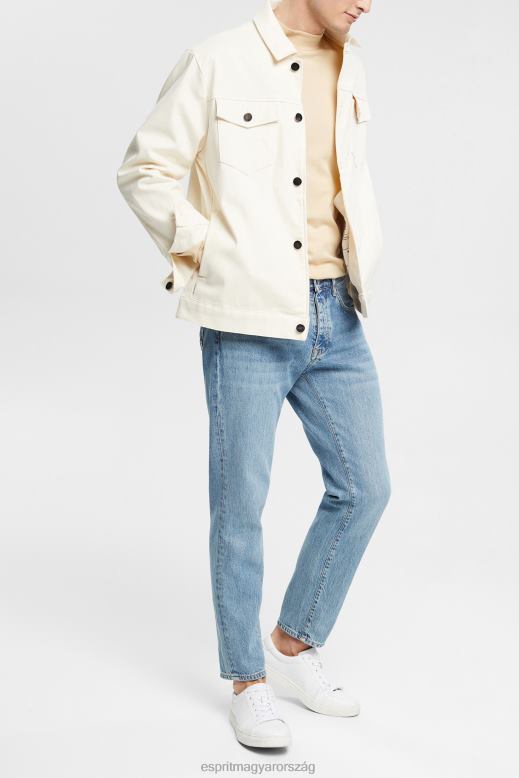 Esprit álló galléros hosszú ujjú felső férfiak krém bézs hosszú ujj F8HN8945