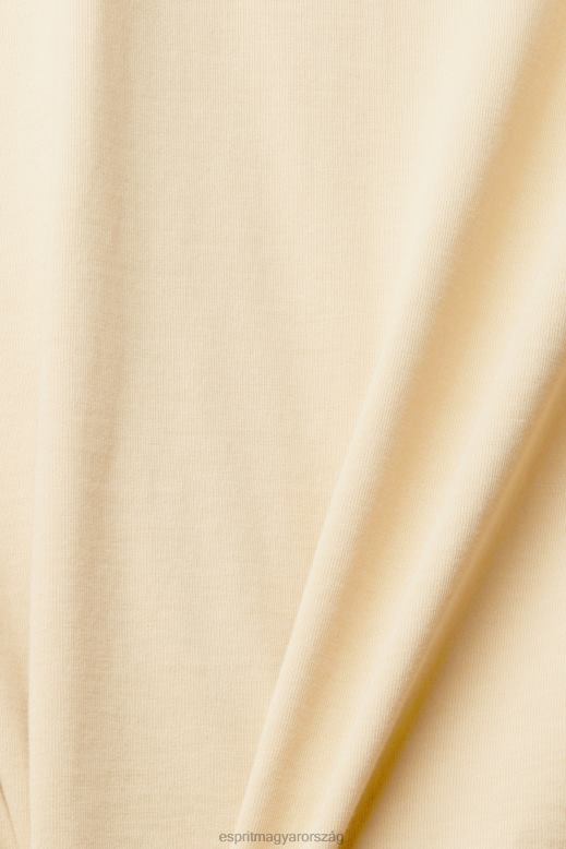 Esprit álló galléros hosszú ujjú felső férfiak krém bézs hosszú ujj F8HN8945