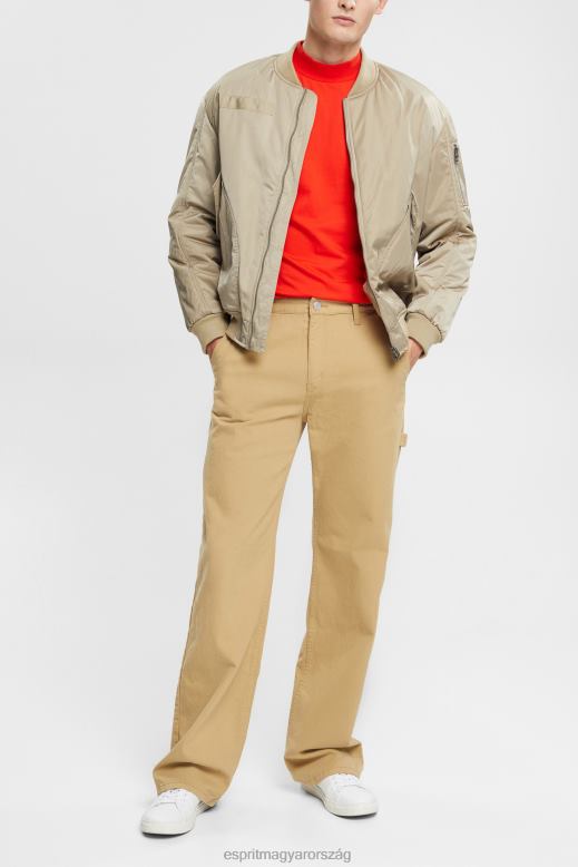 Esprit álló galléros hosszú ujjú felső férfiak piros hosszú ujj F8HN8944