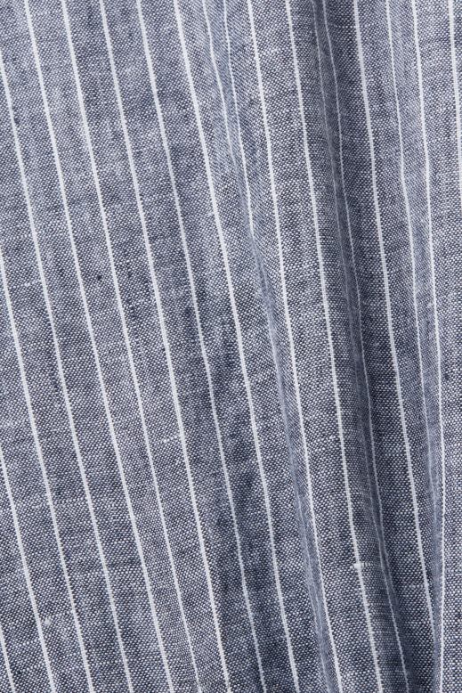 Esprit csíkos ing, 100% len férfiak haditengerészet ingek F8HN8596