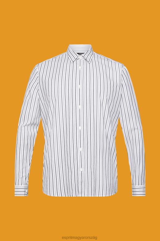 Esprit csíkos ing férfiak fehér ingek F8HN8786