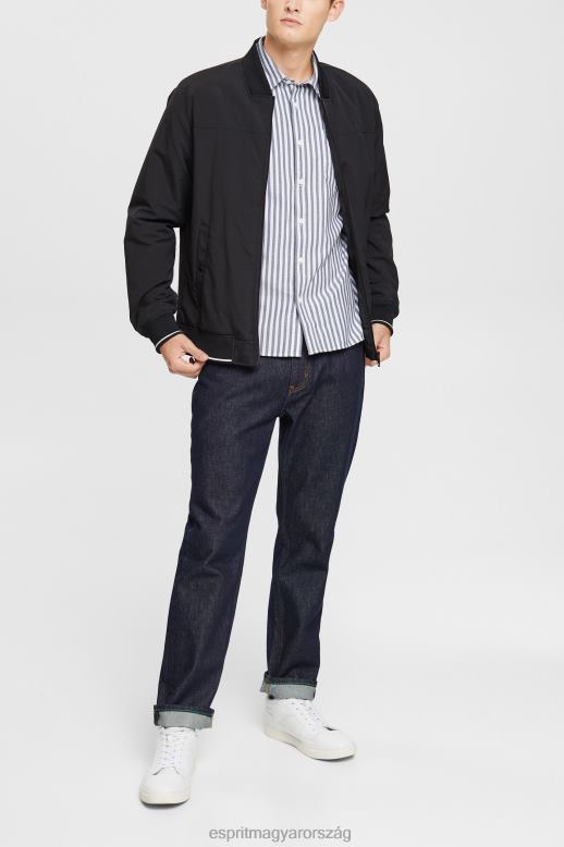 Esprit csíkos ing férfiak haditengerészet ingek F8HN8872
