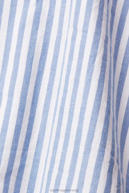 Esprit csíkos ing férfiak kék ingek F8HN8873