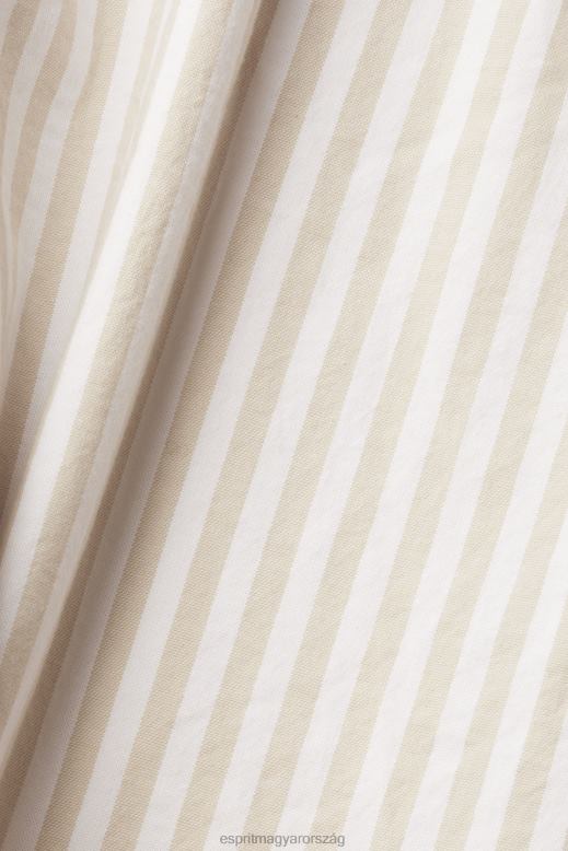 Esprit csíkos ing férfiak krém bézs ingek F8HN8871