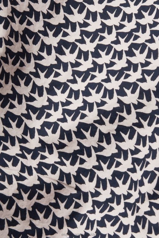 Esprit egész mintás ing férfiak haditengerészet ingek F8HN8881