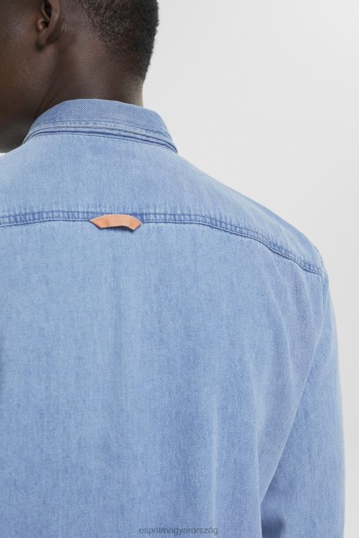 Esprit farmer ing férfiak kék fényű mosás ingek F8HN8737