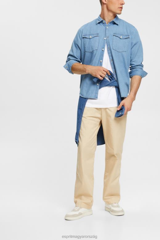 Esprit farmer ing férfiak kék fényű mosás ingek F8HN8834