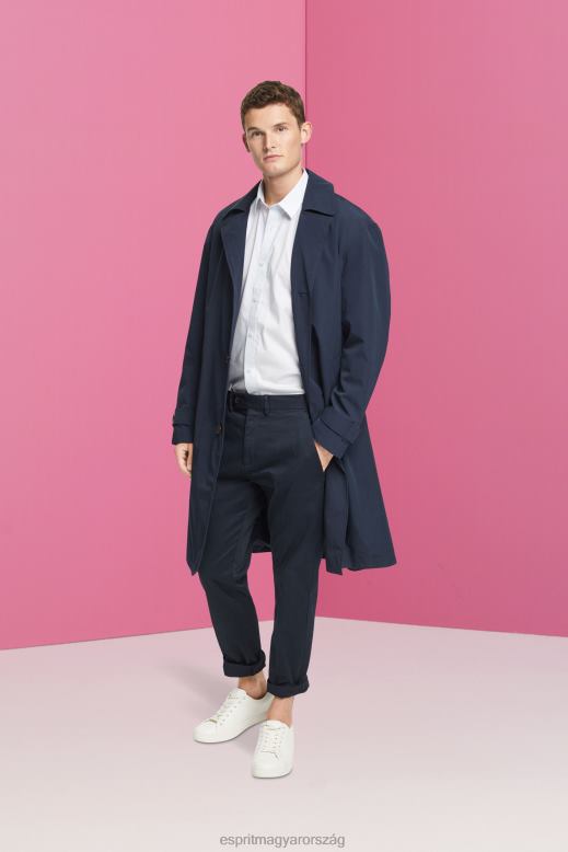 Esprit fenntartható pamut ing férfiak világoskék ingek F8HN8832