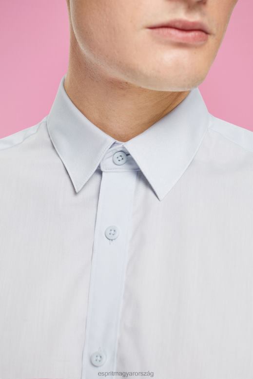 Esprit fenntartható pamut ing férfiak világoskék ingek F8HN8832