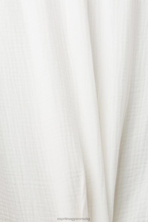 Esprit fenntartható pamut muszlin ing férfiak törtfehér ingek F8HN8755