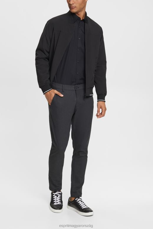 Esprit ing férfiak fekete ingek F8HN8900