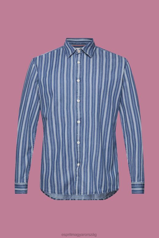 Esprit karcsú szabású farmer ing csíkokkal férfiak jég ingek F8HN8716