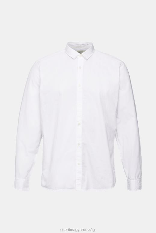 Esprit karcsú szabású ing férfiak fehér ingek F8HN8883