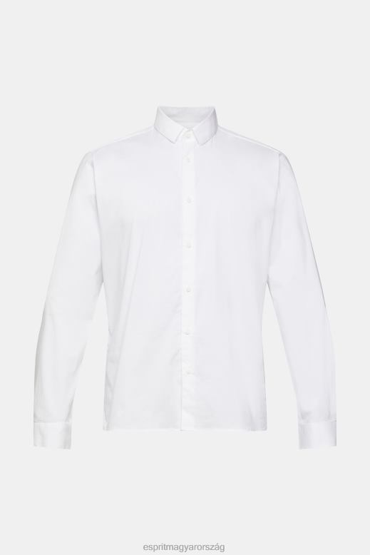 Esprit karcsú szabású ing férfiak fehér ingek F8HN8914
