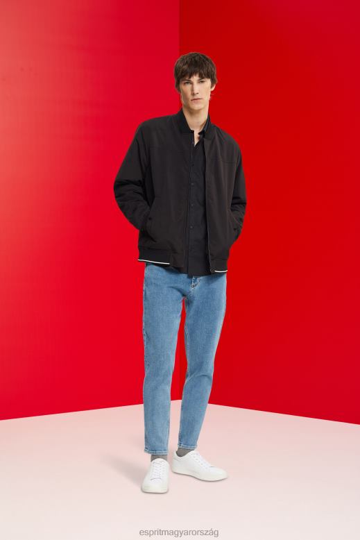 Esprit karcsú szabású ing férfiak fekete ingek F8HN8853