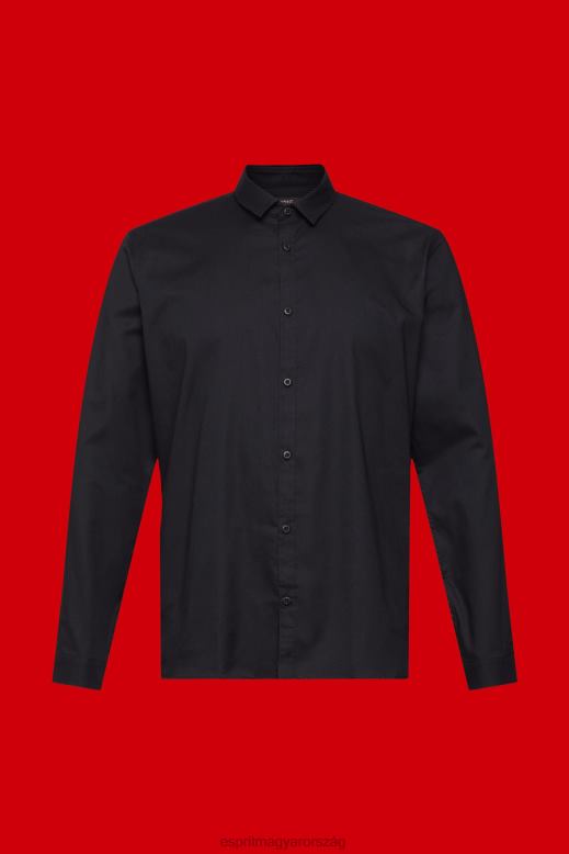 Esprit karcsú szabású ing férfiak fekete ingek F8HN8853