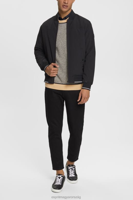 Esprit karcsú szabású ing férfiak fekete ingek F8HN8913