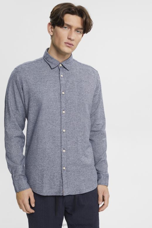 Esprit karcsú szabású ing férfiak haditengerészet ingek F8HN8701