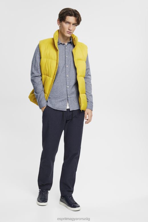 Esprit karcsú szabású ing férfiak haditengerészet ingek F8HN8701