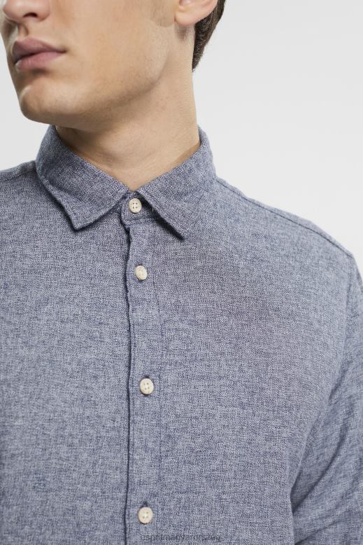 Esprit karcsú szabású ing férfiak haditengerészet ingek F8HN8701