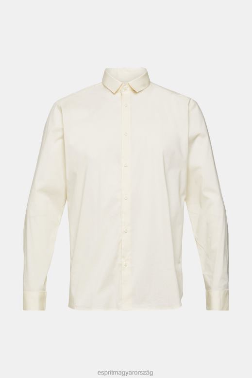 Esprit karcsú szabású ing férfiak törtfehér ingek F8HN8784