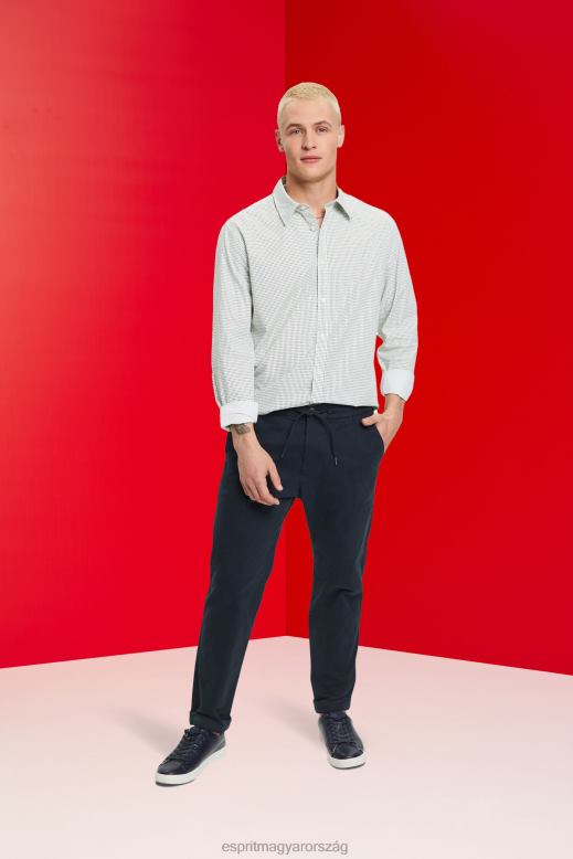 Esprit karcsú szabású ing mindenhol mintázattal férfiak fehér ingek F8HN8777