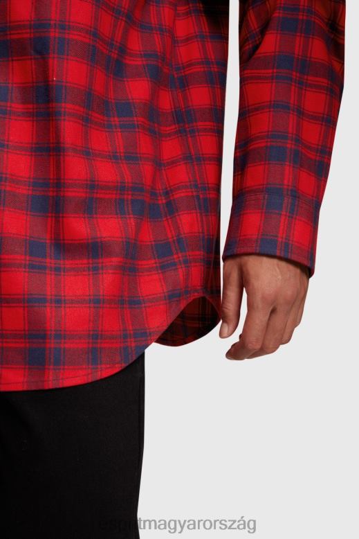 Esprit kockás flanel ing férfiak piros ingek F8HN8792
