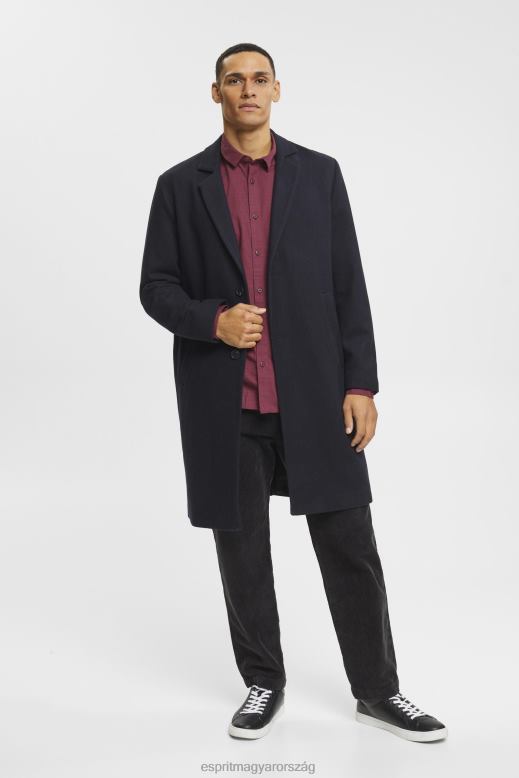 Esprit kockás slim fit ing férfiak bordói vörös ingek F8HN8690