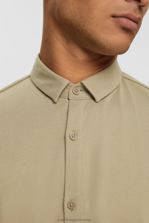 Esprit mez ing férfiak halvány khaki ingek F8HN8888