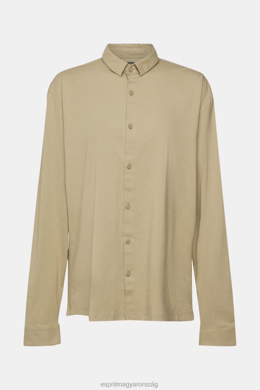 Esprit mez ing férfiak halvány khaki ingek F8HN8888