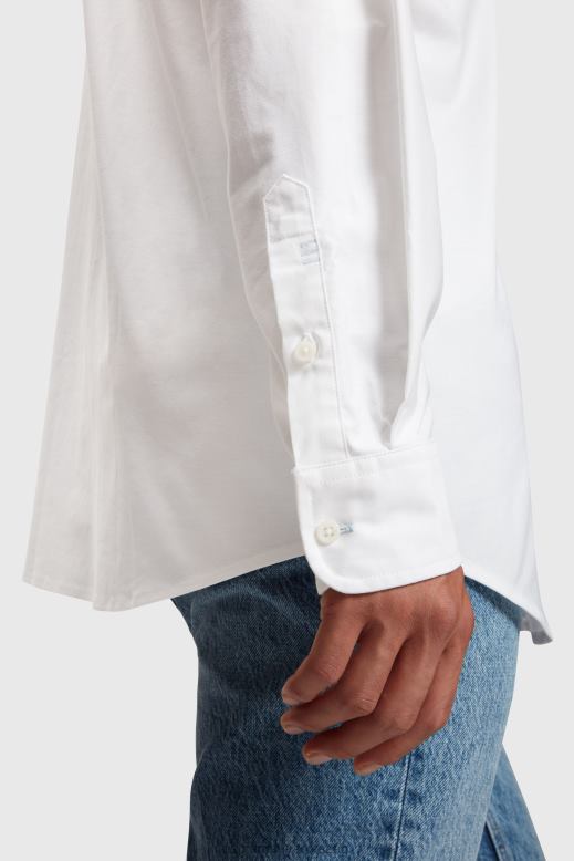 Esprit normál szabású oxford ing férfiak fehér ingek F8HN8799