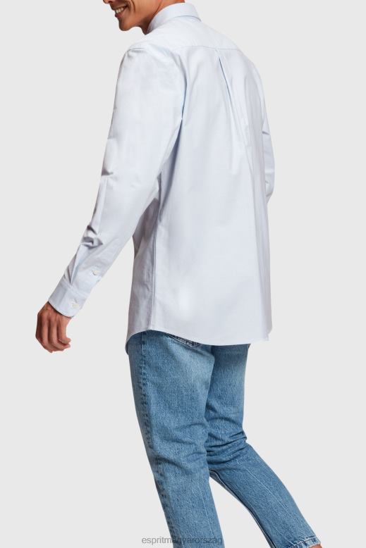 Esprit normál szabású oxford ing férfiak világoskék ingek F8HN8800