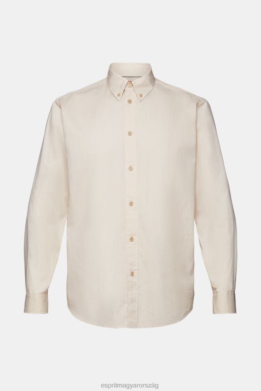 Esprit pamut poplin ing férfiak homok ingek F8HN8574