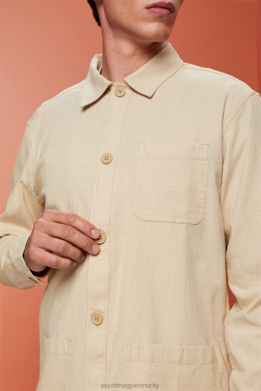 Esprit szőtt ingek férfiak homok ingek F8HN8622