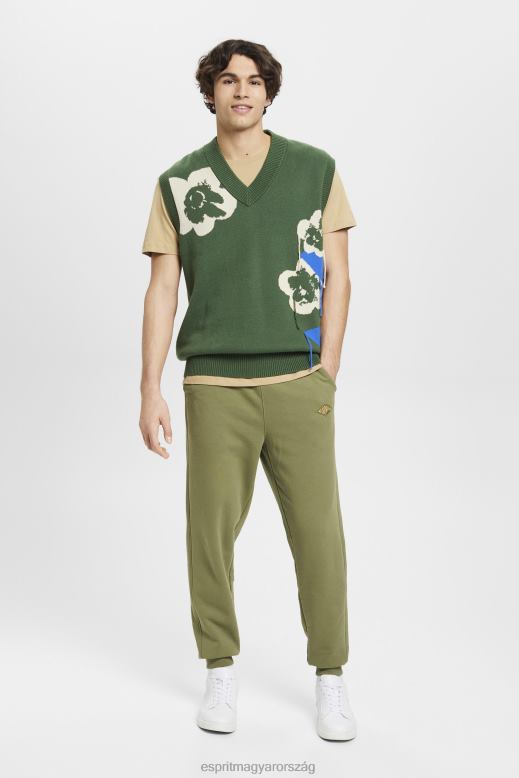 Esprit kocogók logónyomattal férfiak olajbogyó kocogók F8HN8666