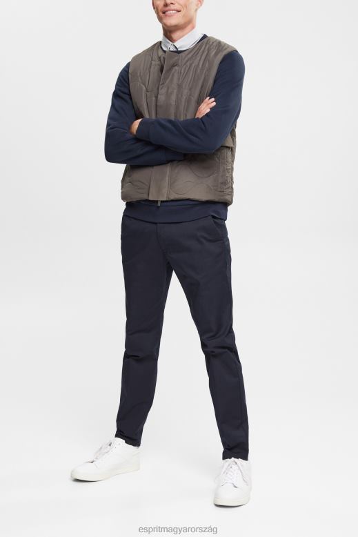Esprit steppelt mellény férfiak sötét khaki mellény F8HN8842