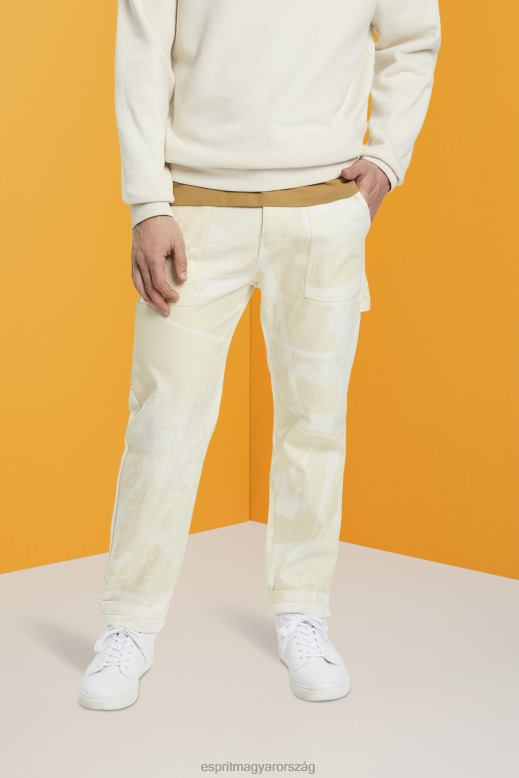 Esprit egyenes szárú cargo nadrág mintával férfiak bézs nadrág és nadrág F8HN8675