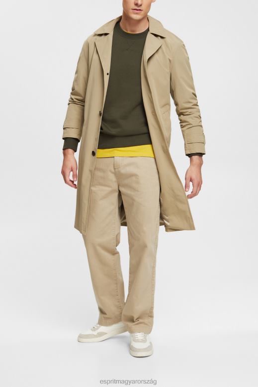 Esprit széles szárú, fenntartható pamut nadrág férfiak fehér nadrág és nadrág F8HN8330